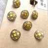 Пуговицы золотистый металл с желтой эмалью, 23 мм