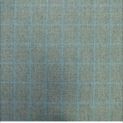 Ткань костюмная шерсть с вискозой в клетку