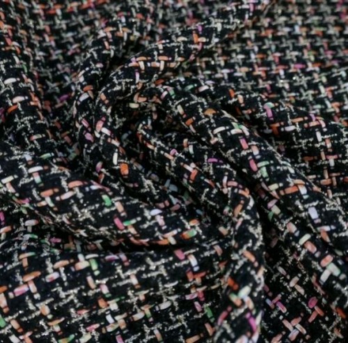 Твид с шифоновыми лентами