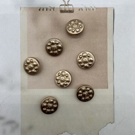 Пуговицы металлические матовое золото с цифрой 5, 23 мм