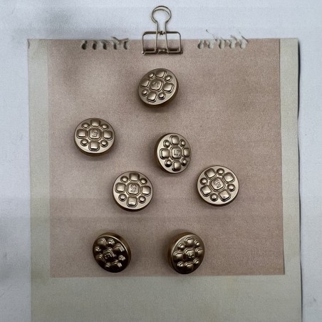 Пуговицы металлические матовое золото с цифрой 5, 18 мм