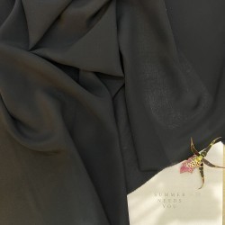 Ткань шёлк однотонный чёрный