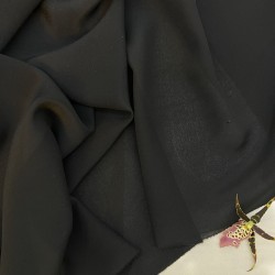 Ткань шёлк однотонный чёрный