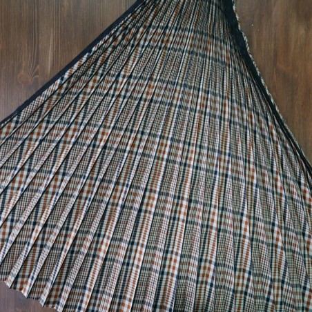 Плиссированная деталь для юбки в клетку