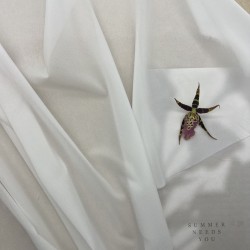 Ткань шёлк однотонный молочный