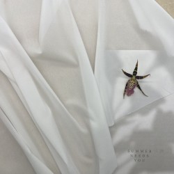 Ткань шёлк однотонный молочный