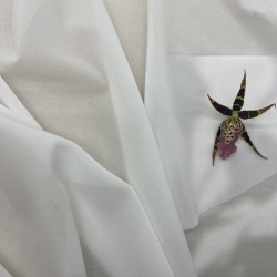 Ткань шёлк однотонный молочный