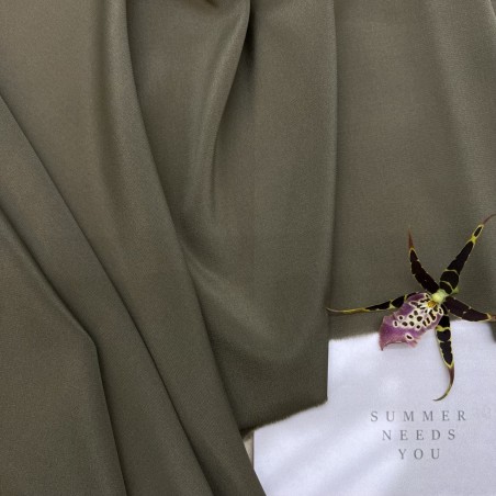 Ткань шёлк однотонный цвета хаки