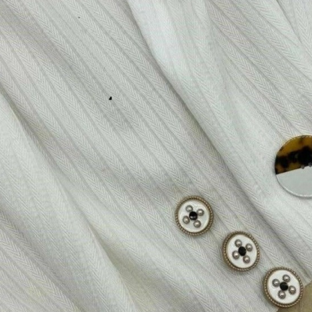 Ткань хлопок с модалом структурная полоска косичка