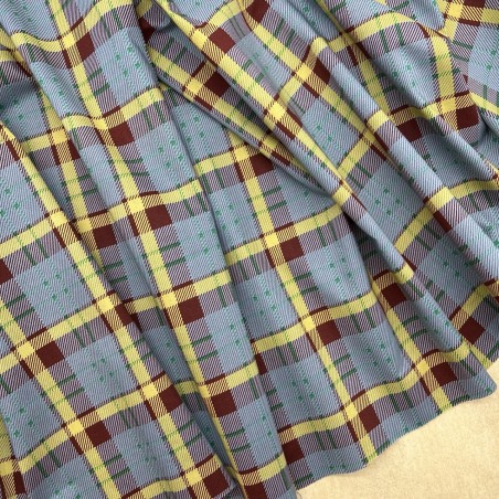 Ткань хлопок с принтом клетка