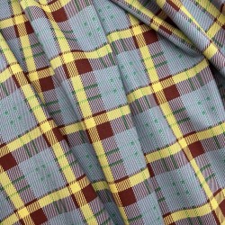 Ткань хлопок с принтом клетка