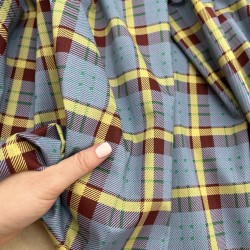 Ткань хлопок с принтом клетка