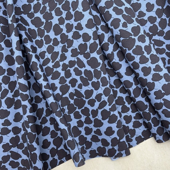 Ткань хлопок с растительным принтом