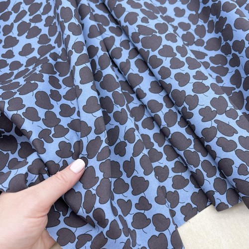 Ткань хлопок с растительным принтом