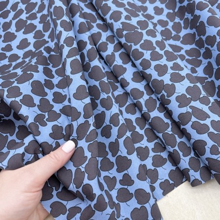 Ткань хлопок с растительным принтом