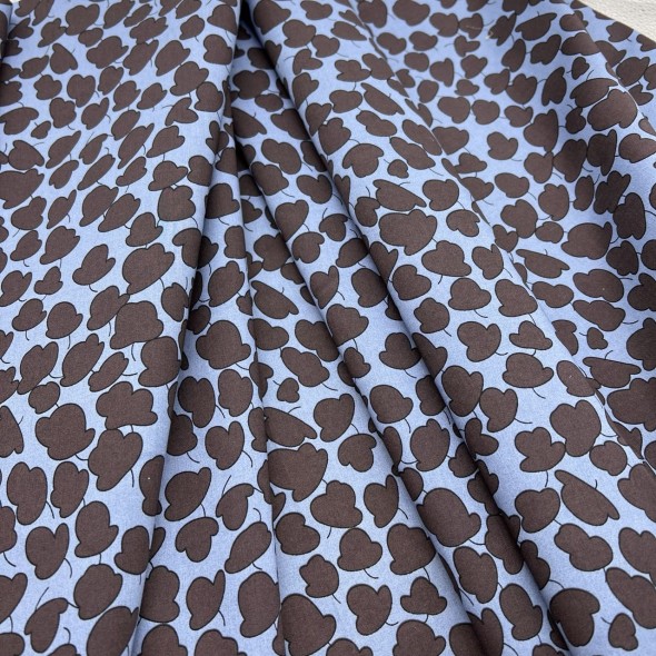 Ткань хлопок с растительным принтом