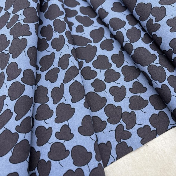 Ткань хлопок с растительным принтом