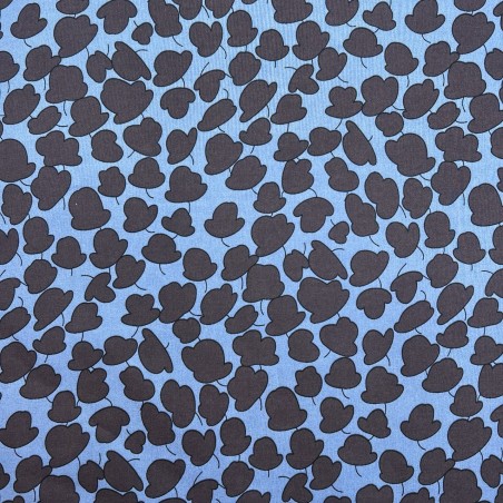 Ткань хлопок с растительным принтом