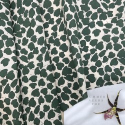 Ткань хлопок с растительным принтом