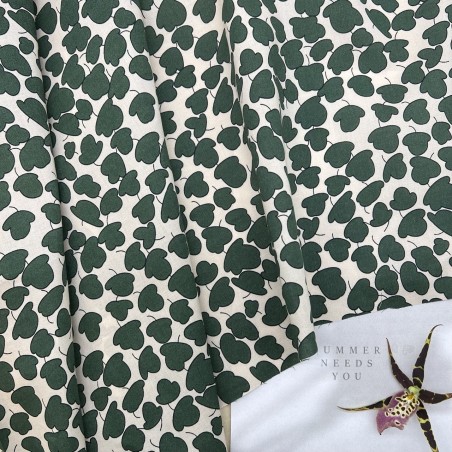 Ткань хлопок с растительным принтом