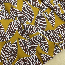 Ткань хлопок с растительным принтом