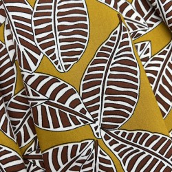 Ткань хлопок с растительным принтом