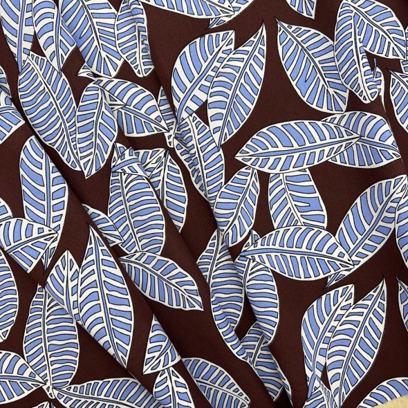 Ткань хлопок с растительным принтом