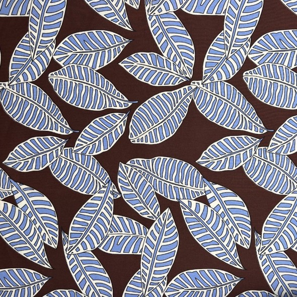 Ткань хлопок с растительным принтом