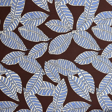 Ткань хлопок с растительным принтом