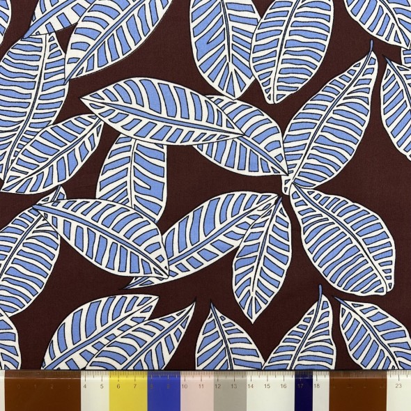 Ткань хлопок с растительным принтом