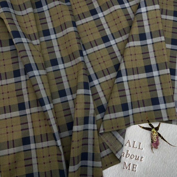 Ткань хлопок с принтом клетка