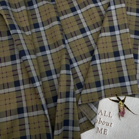 Ткань хлопок с принтом клетка