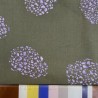 Ткань хлопок хаки с цветочным принтом