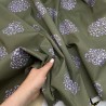 Ткань хлопок хаки с цветочным принтом