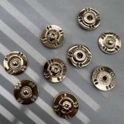 Кнопки пришивные, золотистый металл, 23 мм