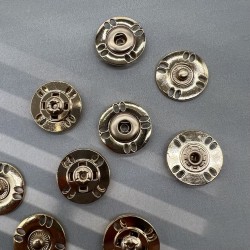 Кнопки пришивные, золотистый металл, 23 мм