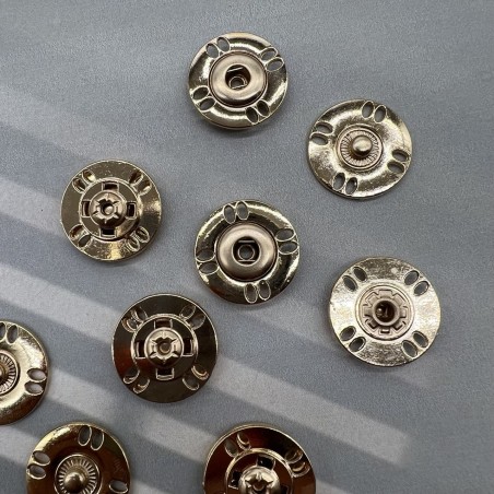 Кнопки пришивные, золотистый металл, 23 мм