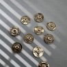 Кнопки пришивные, золотистый металл, 18 мм