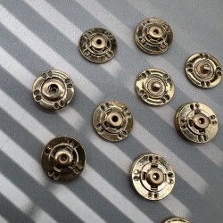 Кнопки пришивные, золотистый металл, 18 мм