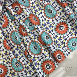 Ткань хлопок с ярким геометрическим принтом