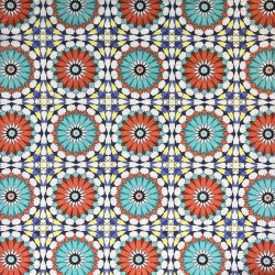 Ткань хлопок с ярким геометрическим принтом