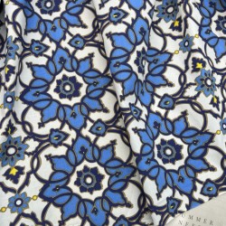 Ткань хлопок с ярким геометрическим принтом