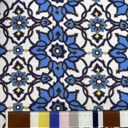 Ткань хлопок с ярким геометрическим принтом