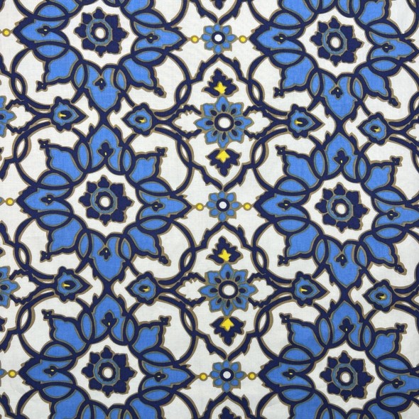 Ткань хлопок с ярким геометрическим принтом