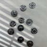 Кнопки пришивные, металл темное серебро, 18 мм