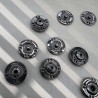 Кнопки пришивные, металл темное серебро, 18 мм