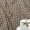 Ткань вискоза летняя с геометрическим принтом на бежевом фоне