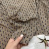 Ткань вискоза летняя с геометрическим принтом на бежевом фоне