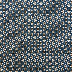 Ткань вискоза летняя с геометрическим принтом на бирюзовом фоне