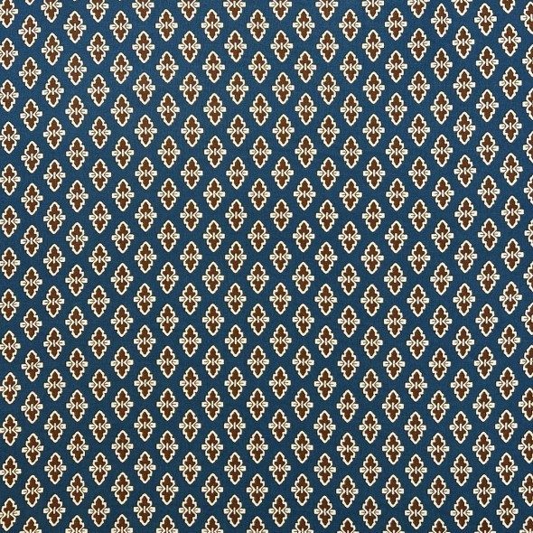 Ткань вискоза летняя с геометрическим принтом на бирюзовом фоне